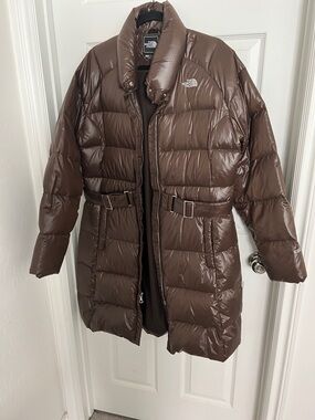 The North Face Women's Chocolate Brown Long Puffer Coat